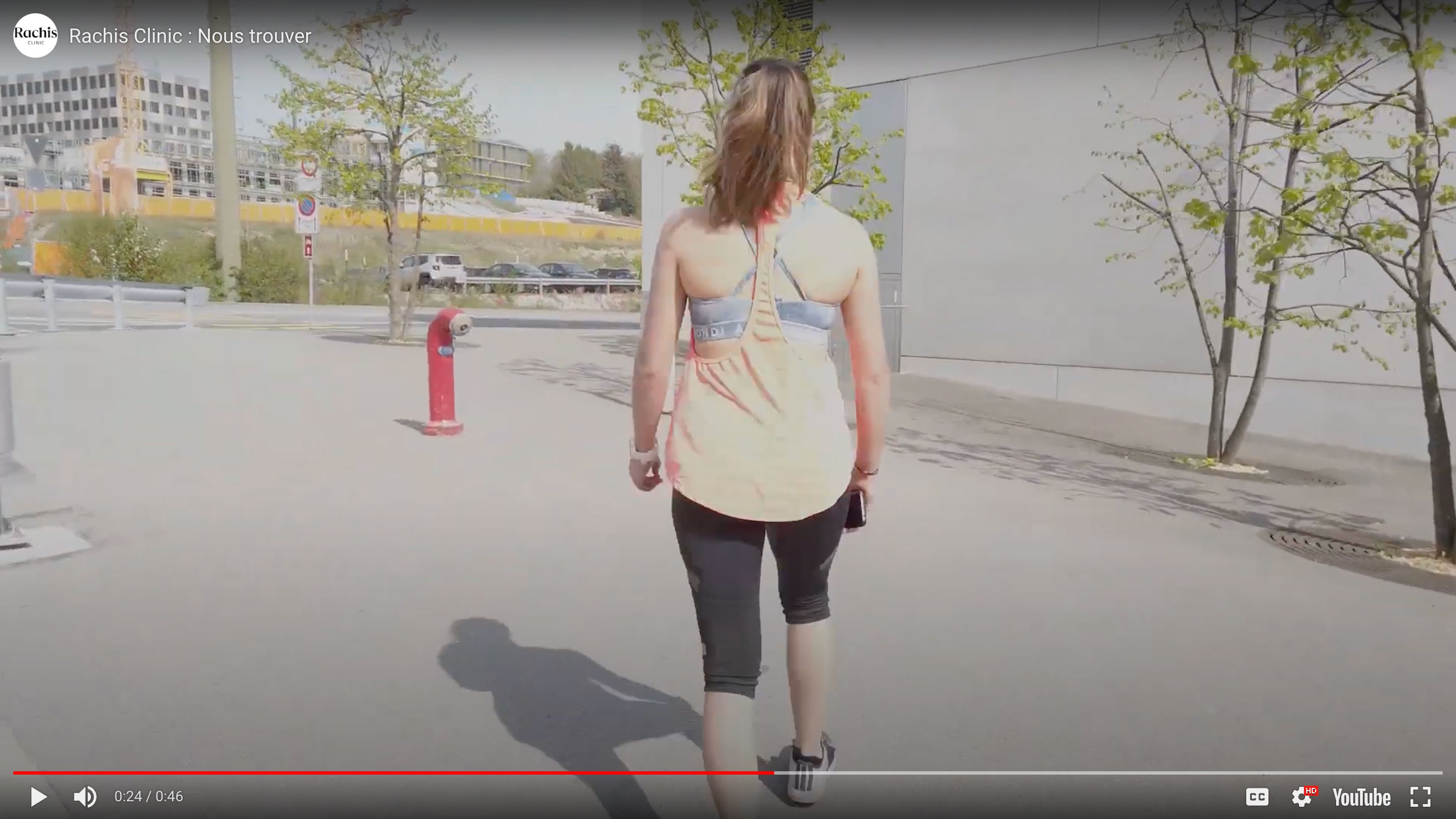 Thumbnail of the video showing how to find Rachis Clinic